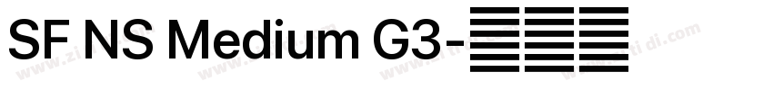 SF NS Medium G3字体转换